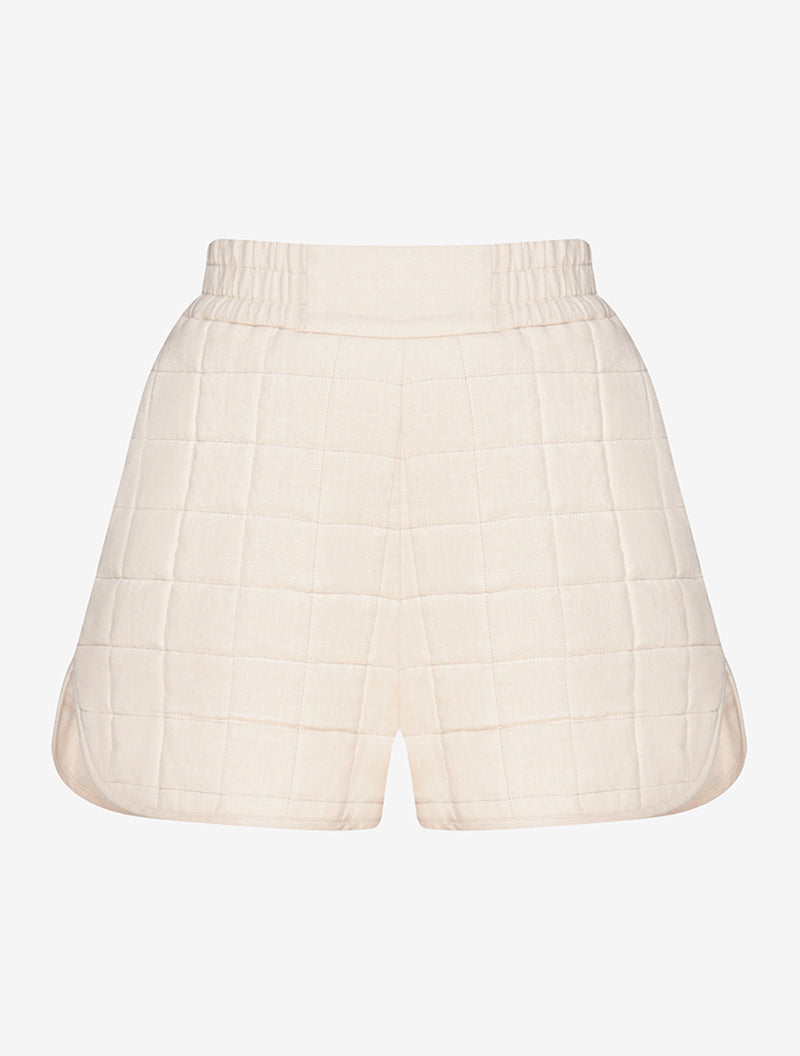 SONYA SQUARE BEIGE SHORTS